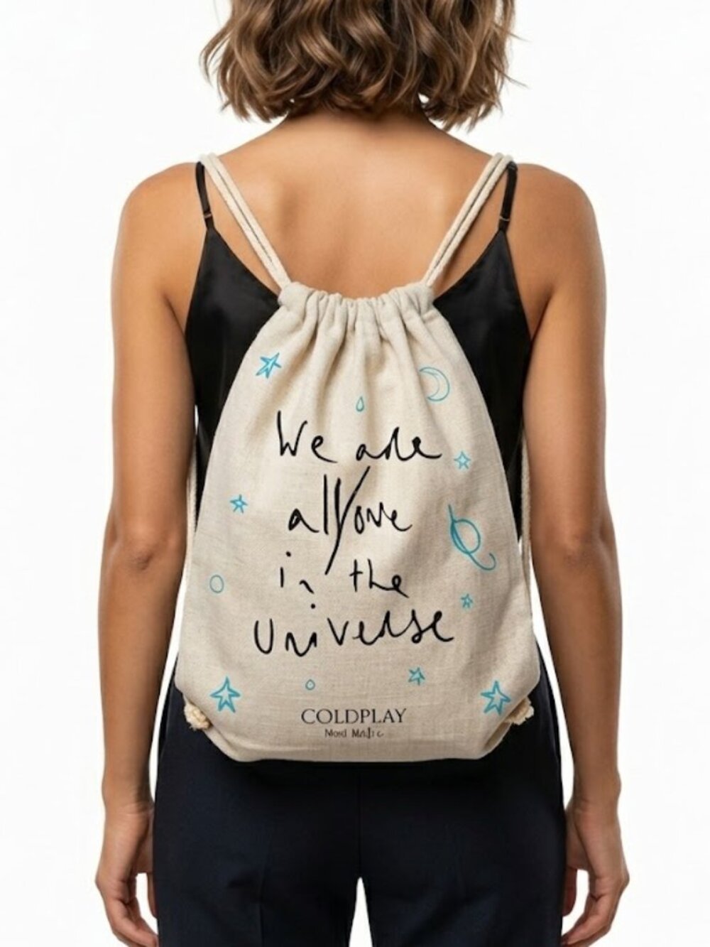 COLDPLAY Moon Music Drawstring Bag / Music Of The Spheres Tour VIP Tour Merch